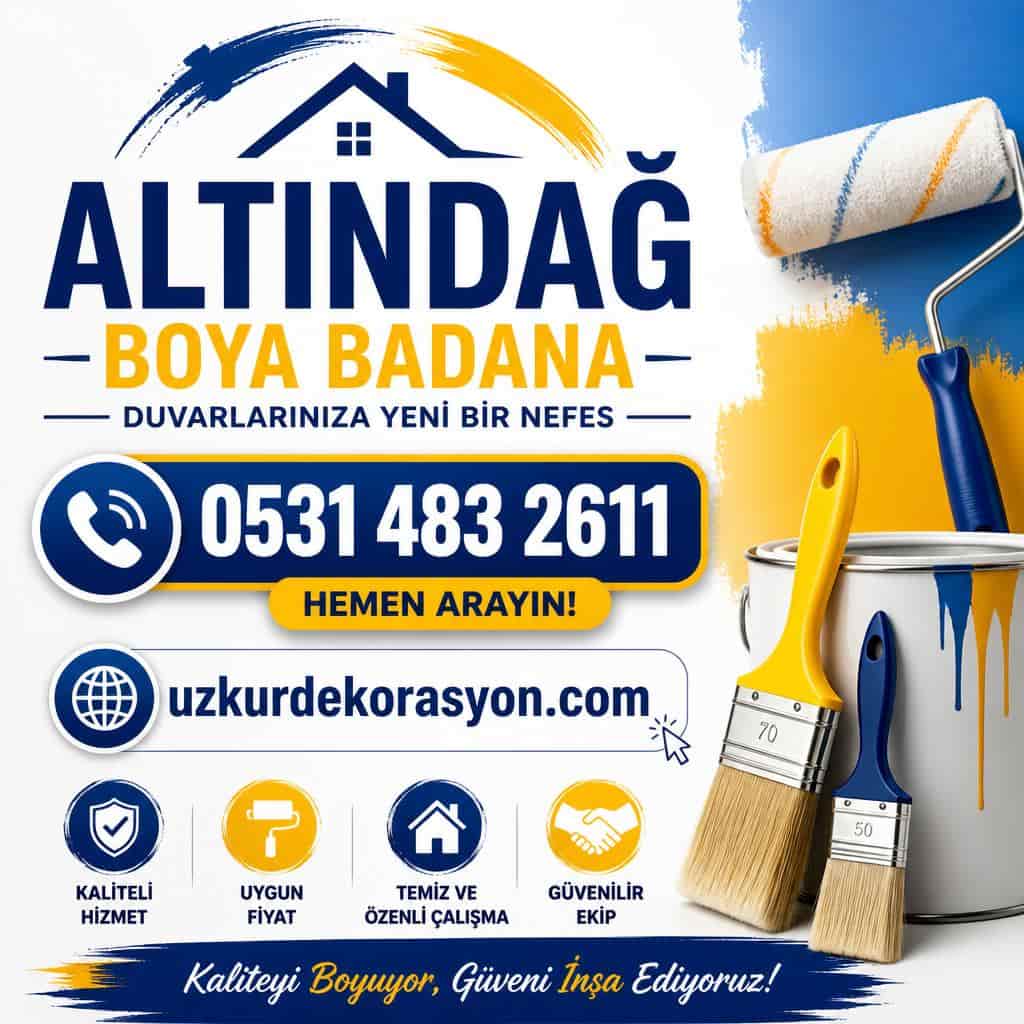 Altındağ boya badana hizmeti ile ev, daire, villa, ofis ve iş yerlerinde profesyonel iç cephe duvar boyama uygulaması
