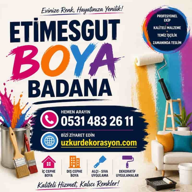 Etimesgut boya badana hizmeti ile ev, daire, villa, ofis ve iş yerlerinde profesyonel iç cephe duvar ve tavan boyama uygulaması